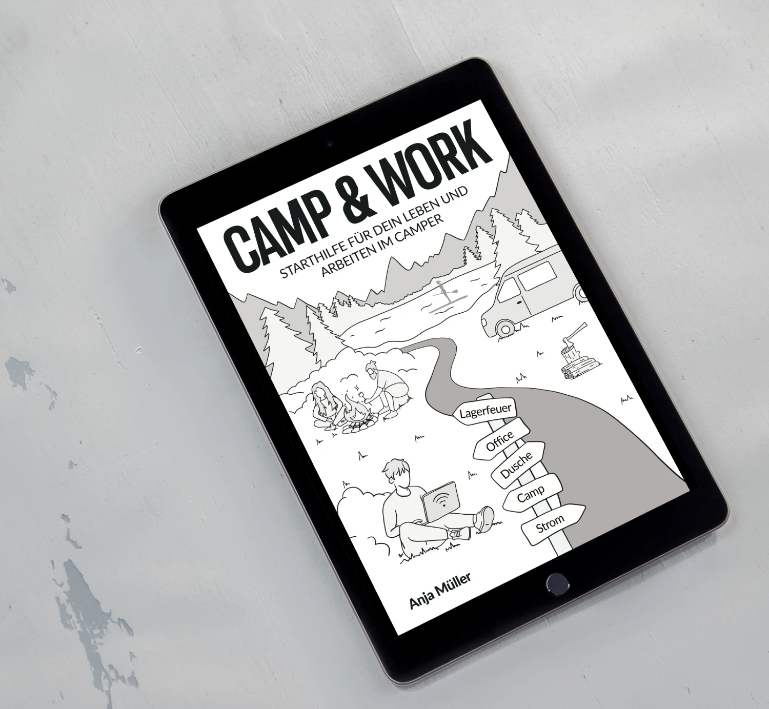 ebook Camp & Work Mockup